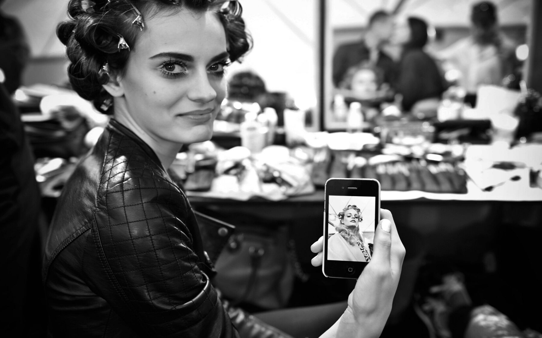 Backstage Moschino Spring Summer 2013 Women's Collection