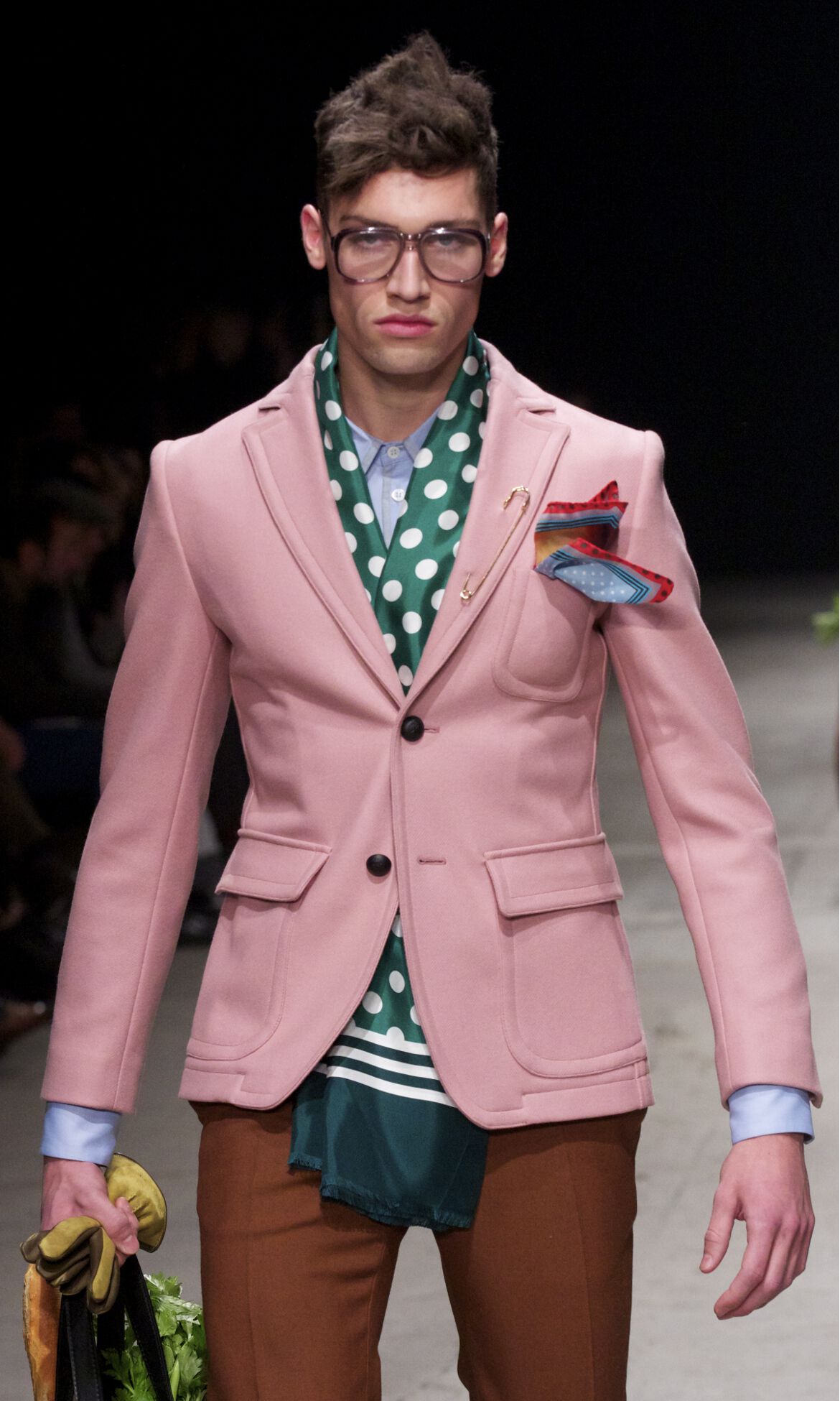 Fashion Man Model Andrea Pompilio Catwalk