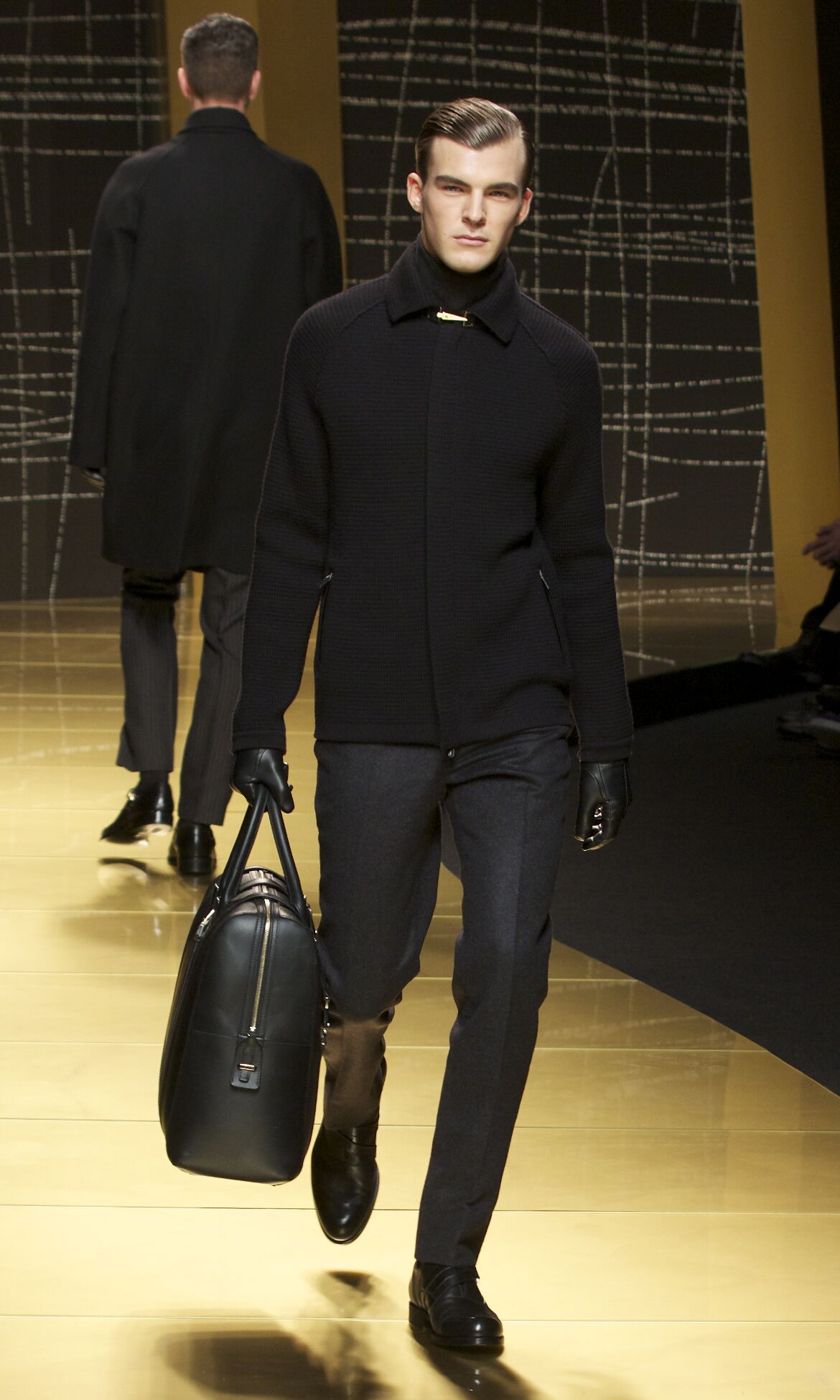 Fashion Man Model Ermenegildo Zegna Catwalk Fashion Man Model Ermenegildo Zegna Catwalk
