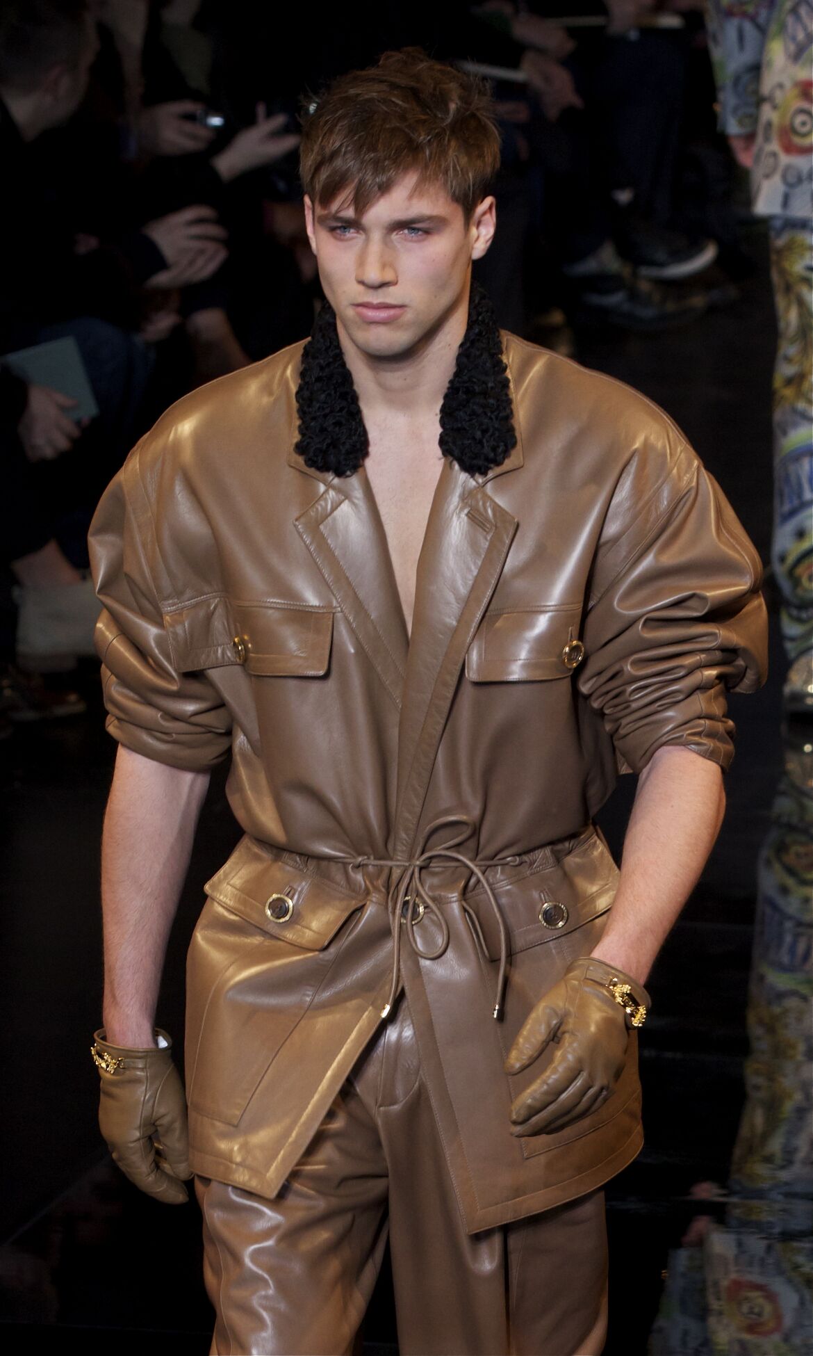Fashion Man Model Versace Catwalk