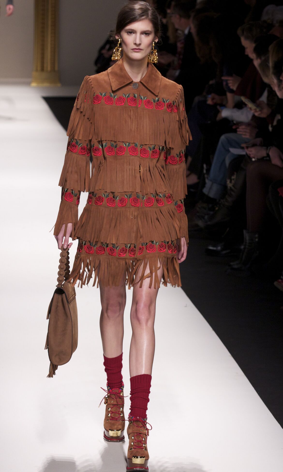 Fashion Model Moschino Catwalk