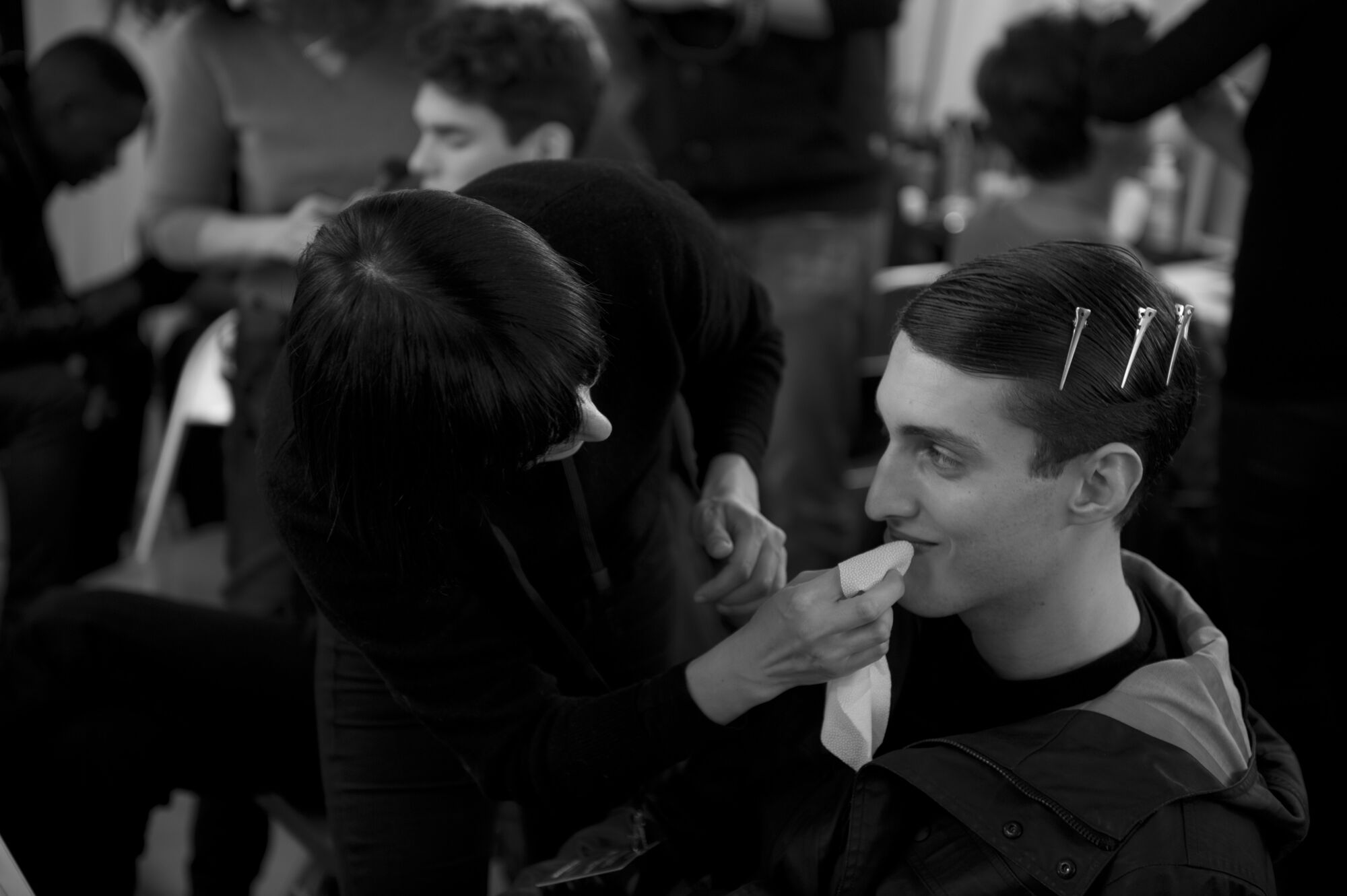 Backstage Makeup Man Model Corneliani