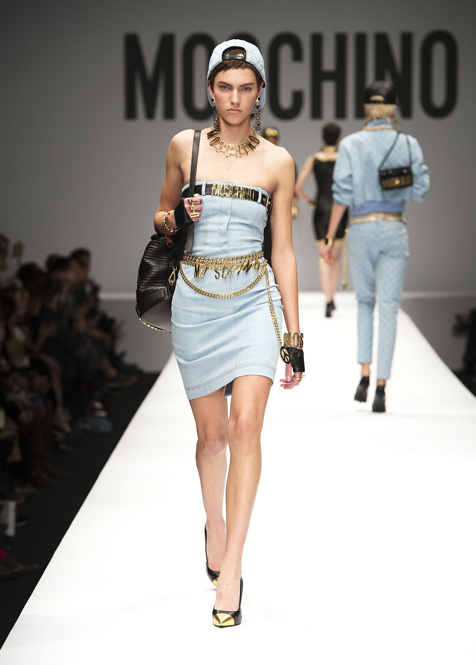 Fashion Model Moschino Catwalk