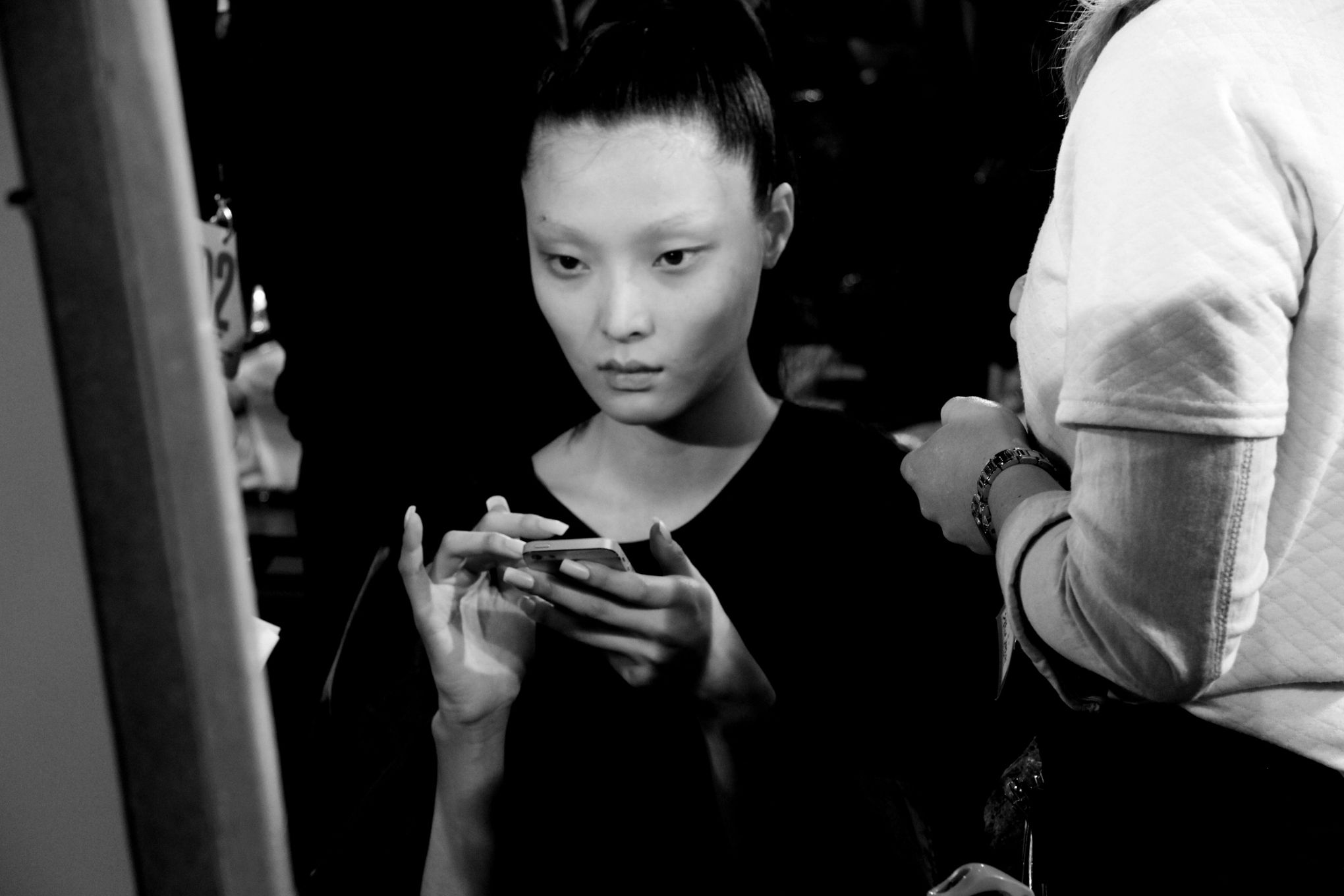 Woman Model Backstage Dsquared2