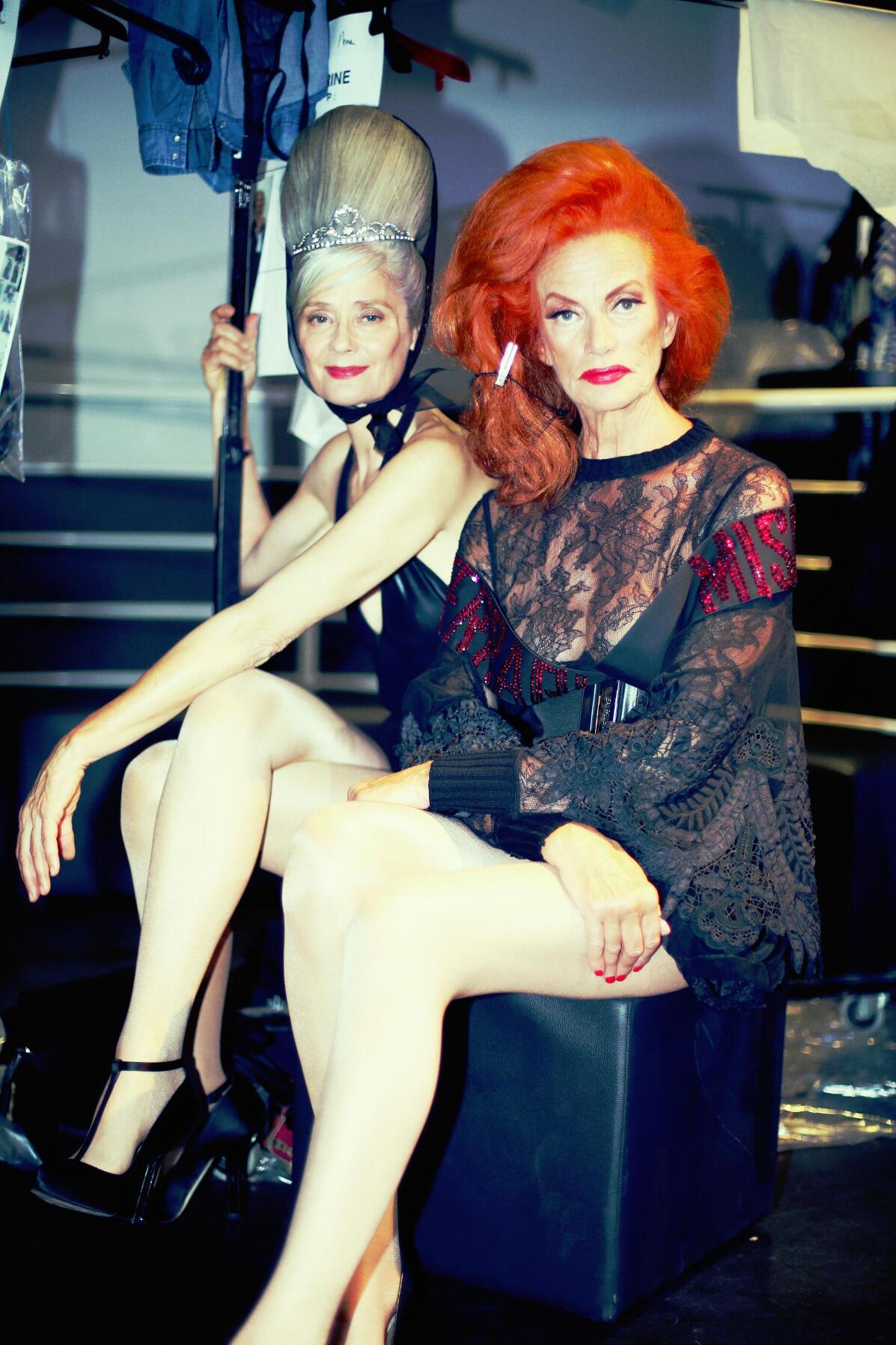 Backstage Jean Paul Gaultier Women Models Spring 2015 Paris Fashion Week