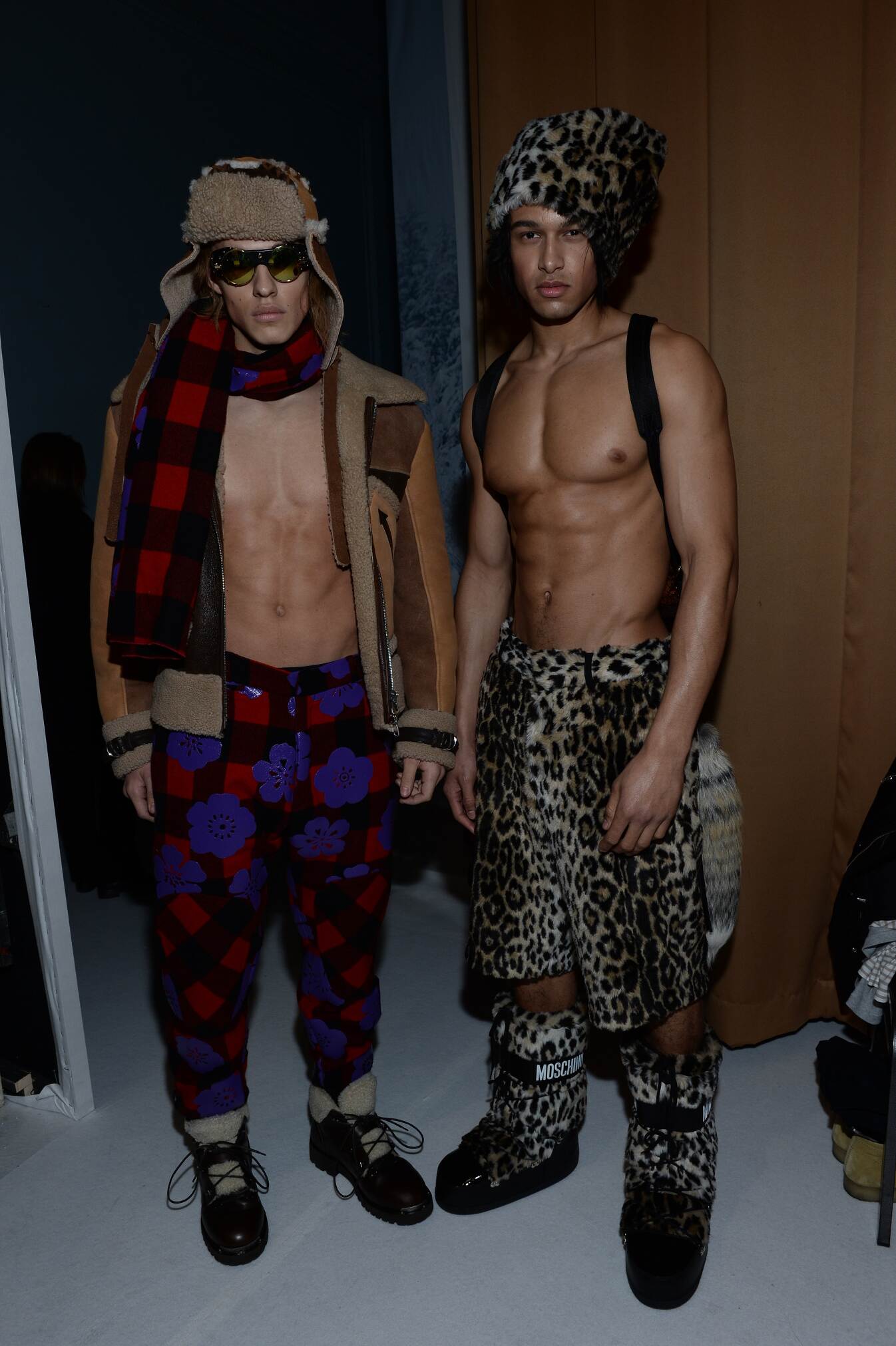 Backstage Moschino Fall Winter 2015 Menswear