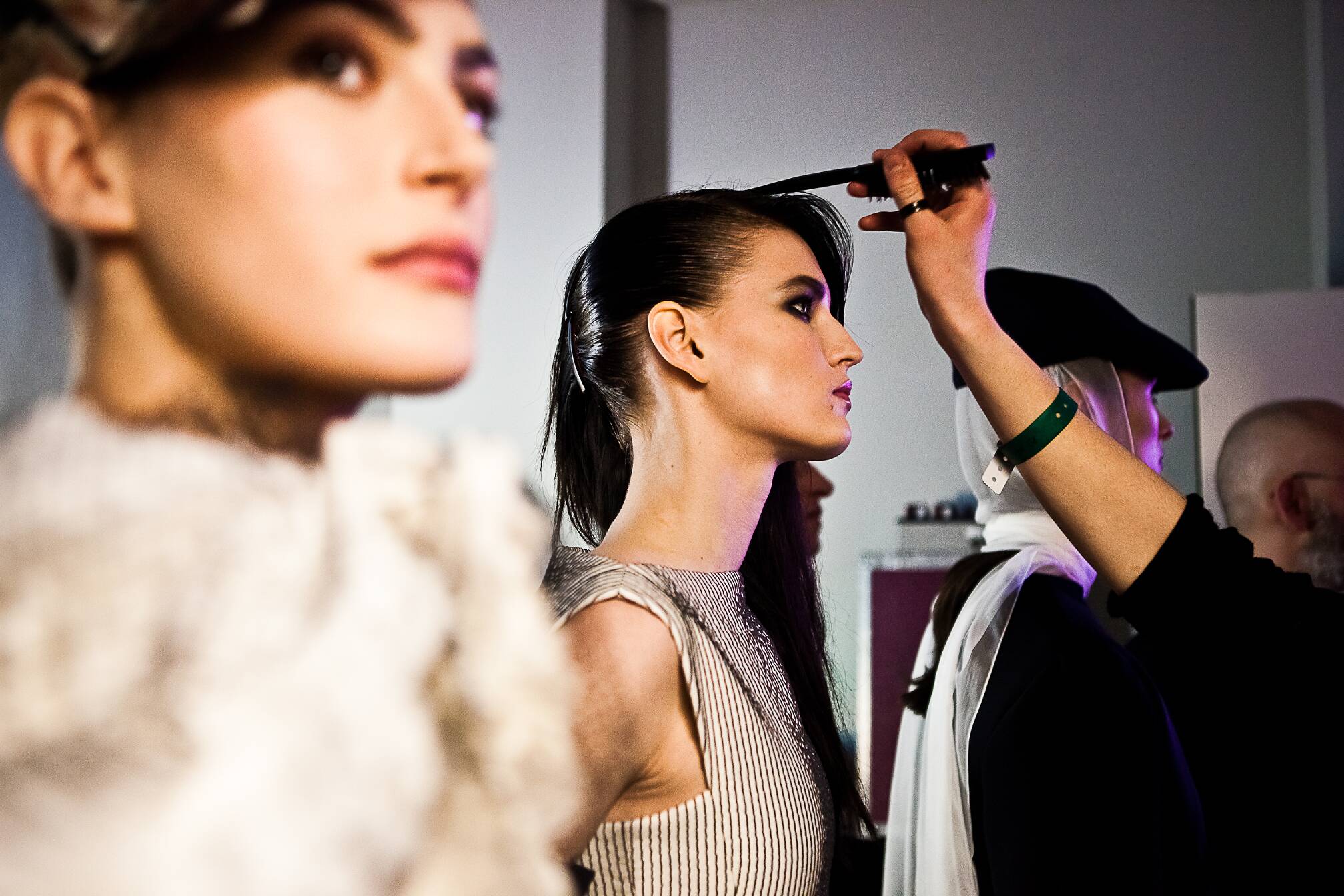 Backstage Jean Paul Gaultier Haute Couture Hair Style Trends 2015