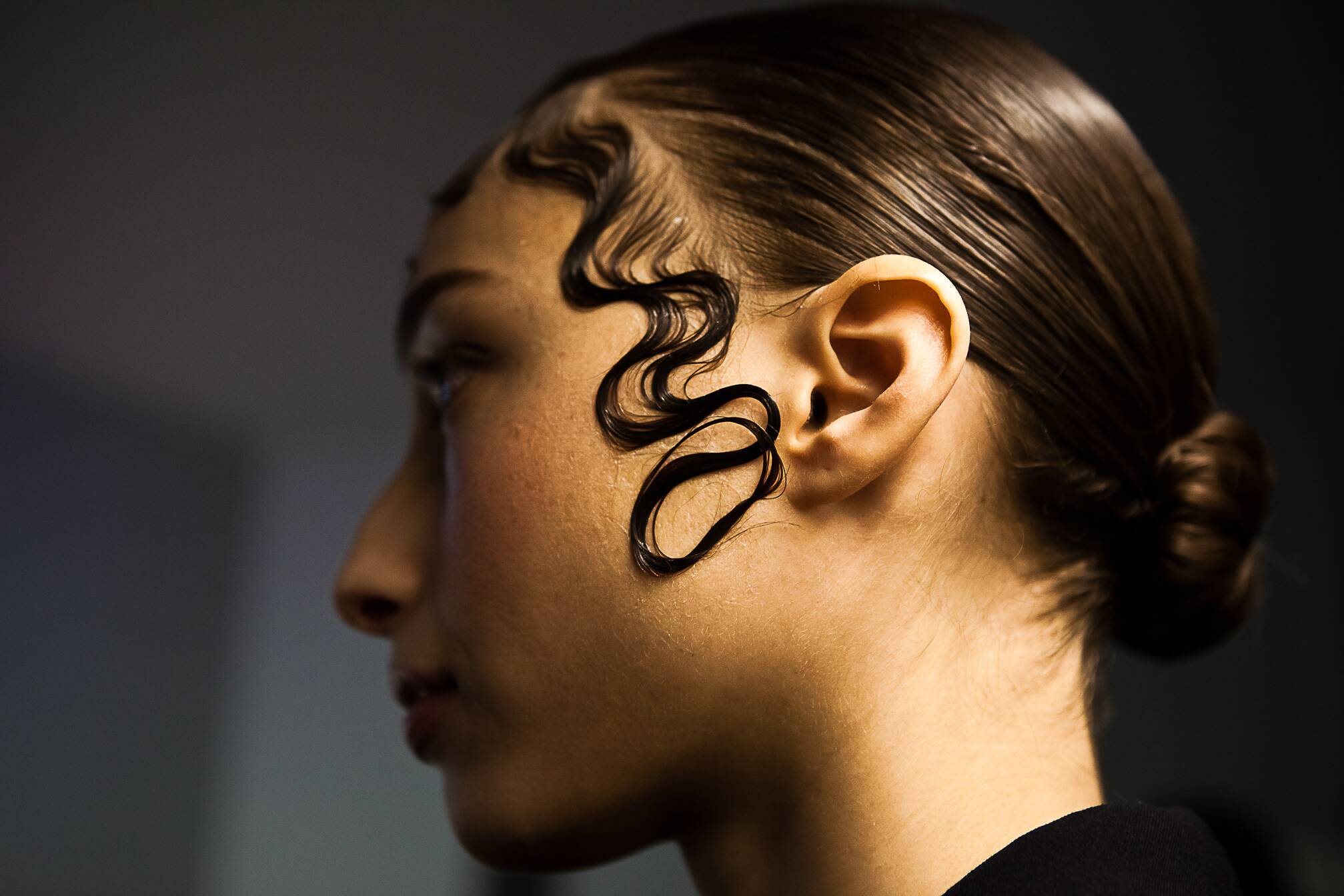 Backstage SS 2015 Hair Style Jean Paul Gaultier Haute Couture