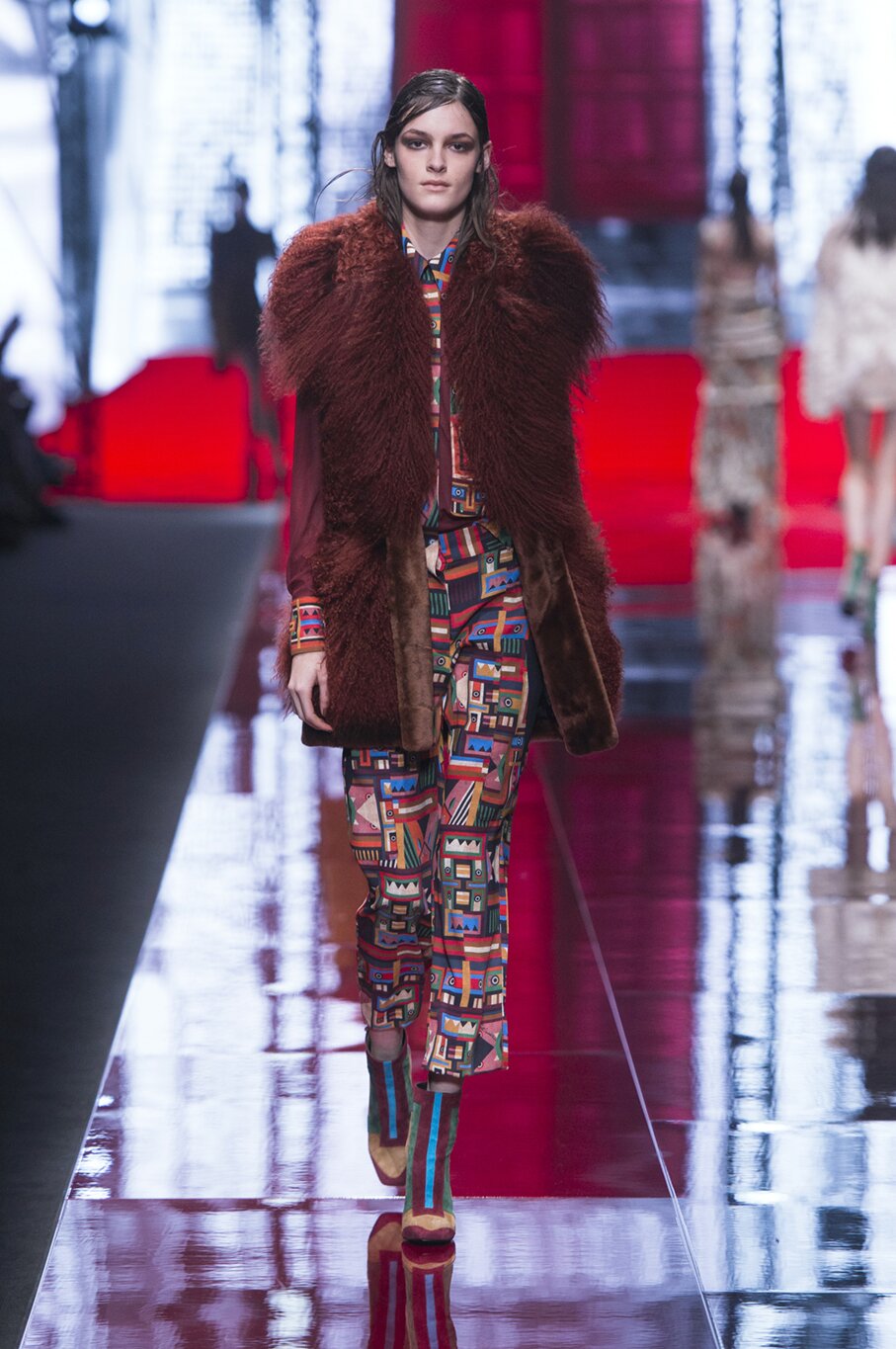 2015 Fashion Woman Model Just Cavalli Collection Catwalk