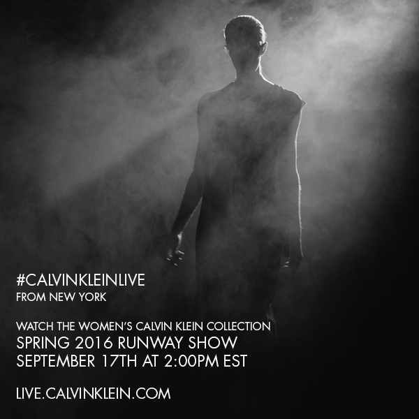 Calvin Klein Collection Spring 2016 Women's Runway Show Live Streaming September 17th