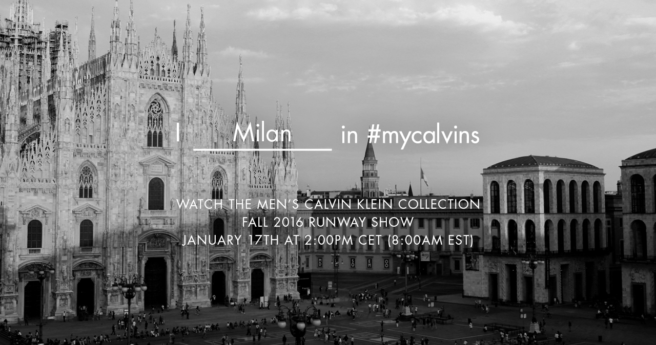 Calvin Klein Fall Winter 2016 Men's Fashion Show Live Streaming Milan