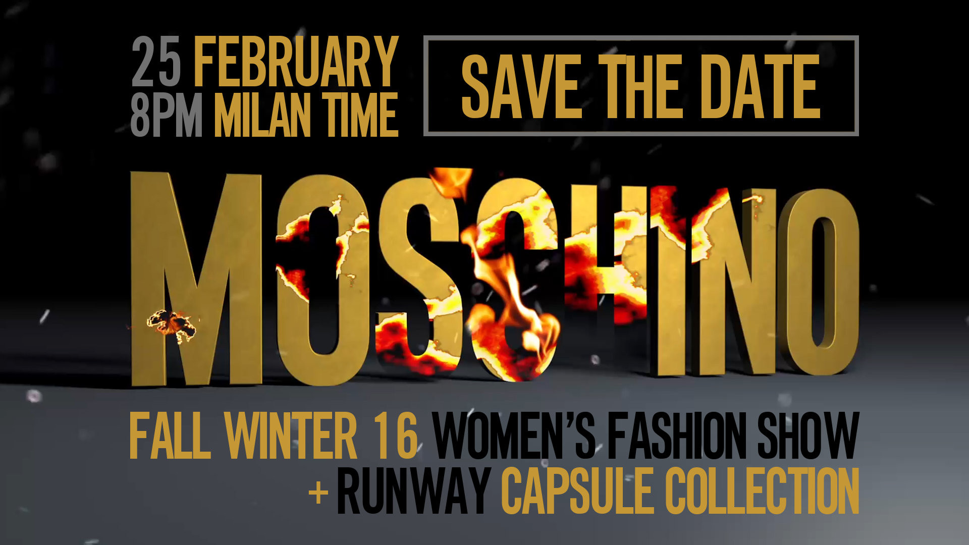 Moschino Fall Winter 2016 Women's Fashion Show Live Streaming Milan