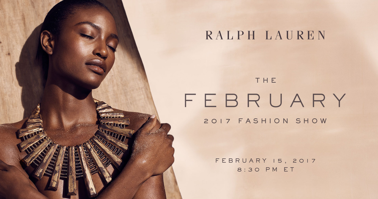 Ralph Lauren The February 2017 Fashion Show Live Streaming New York 15th January 8.30 Pm Est