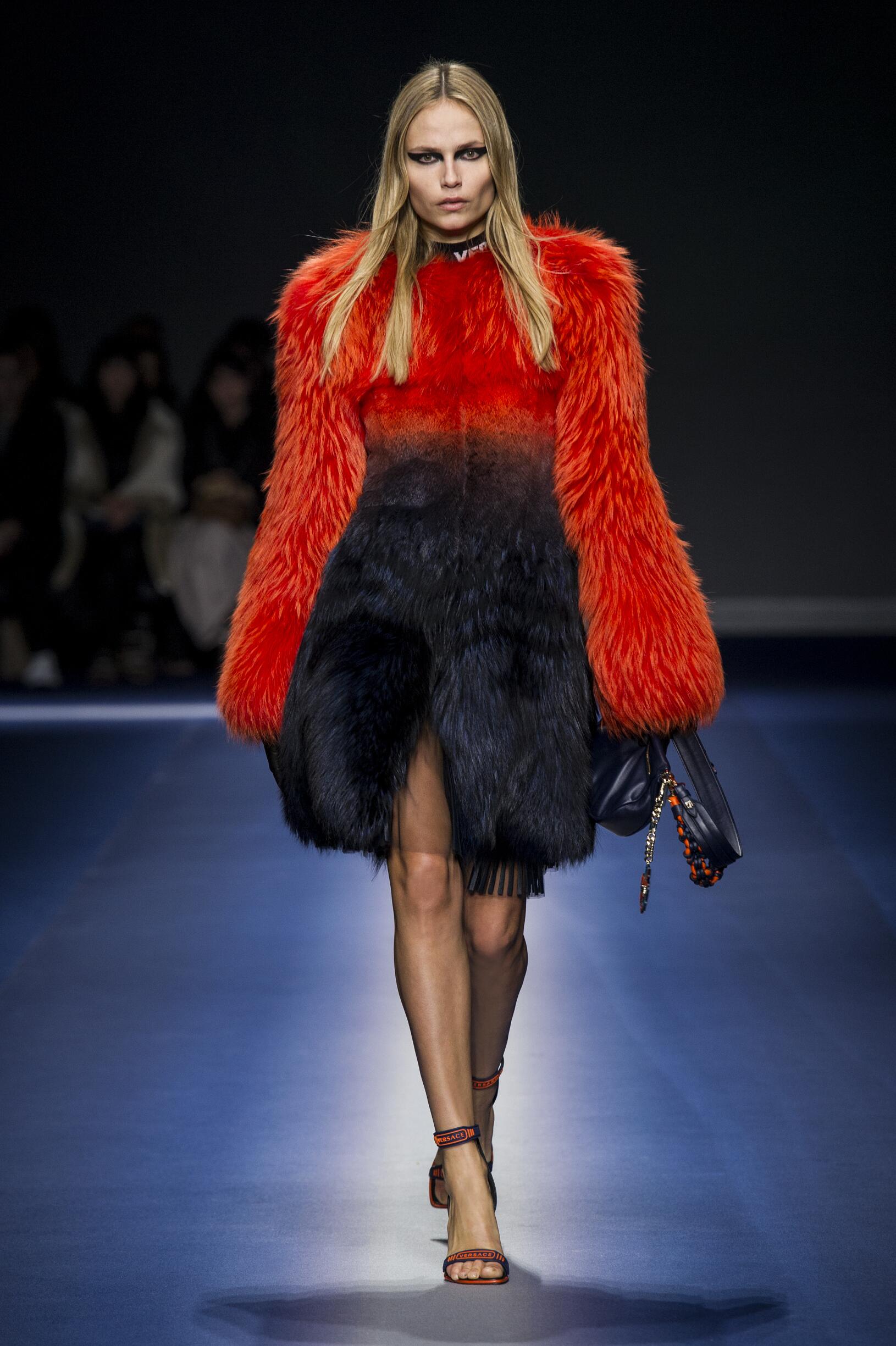Fashion Woman Model Versace Catwalk