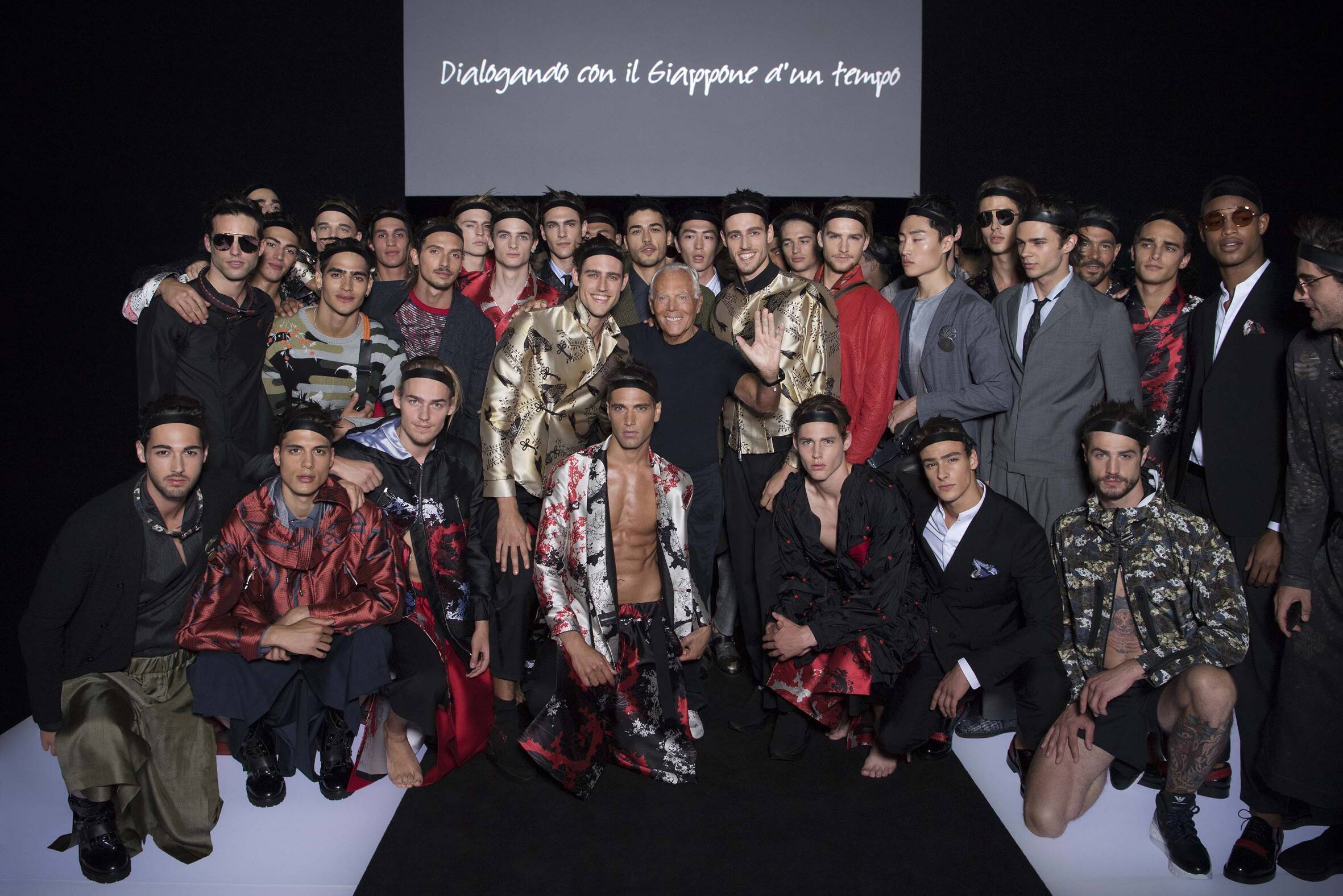 Giorgio Armani and Models