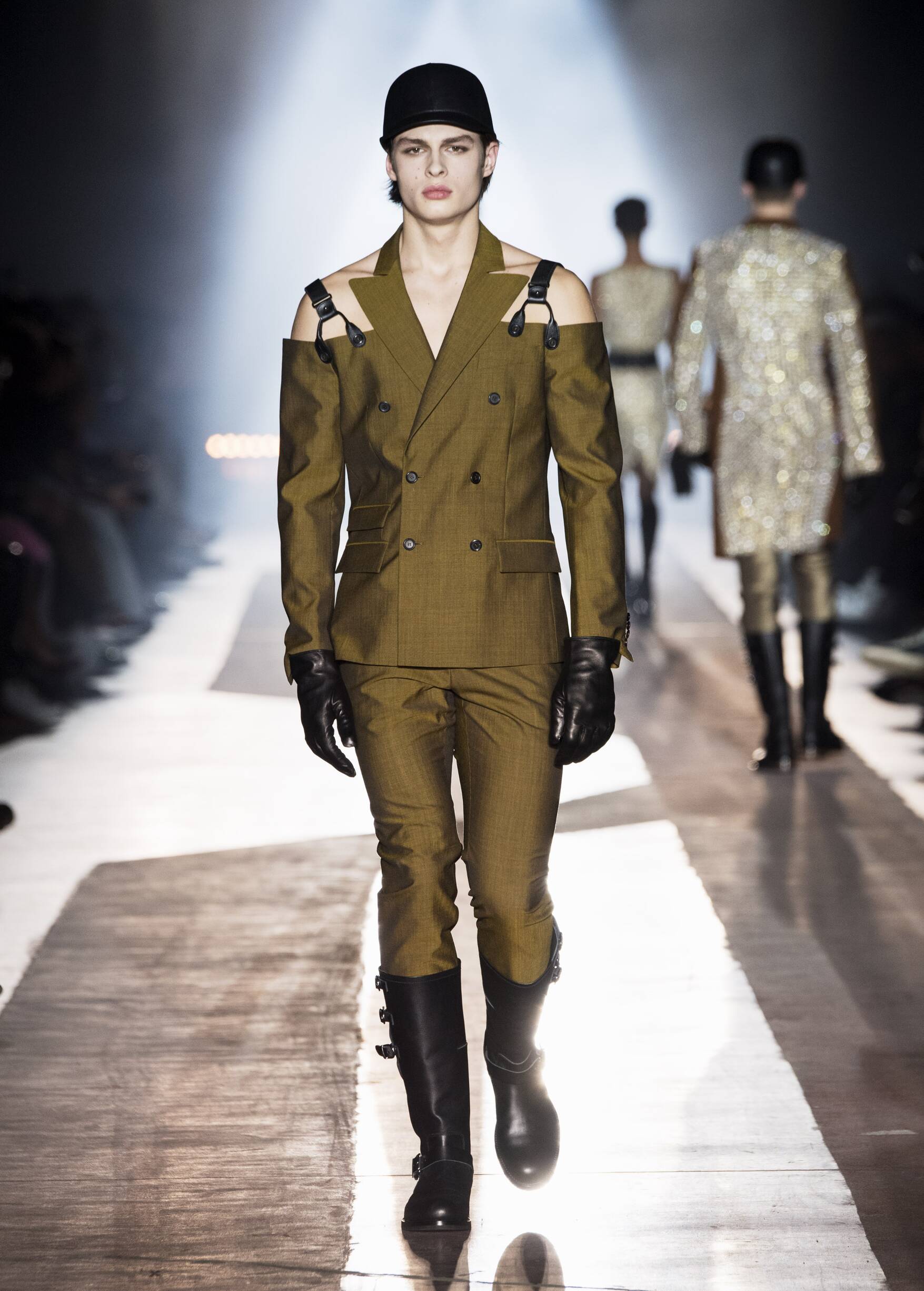 Fashion Man Model Moschino Catwalk