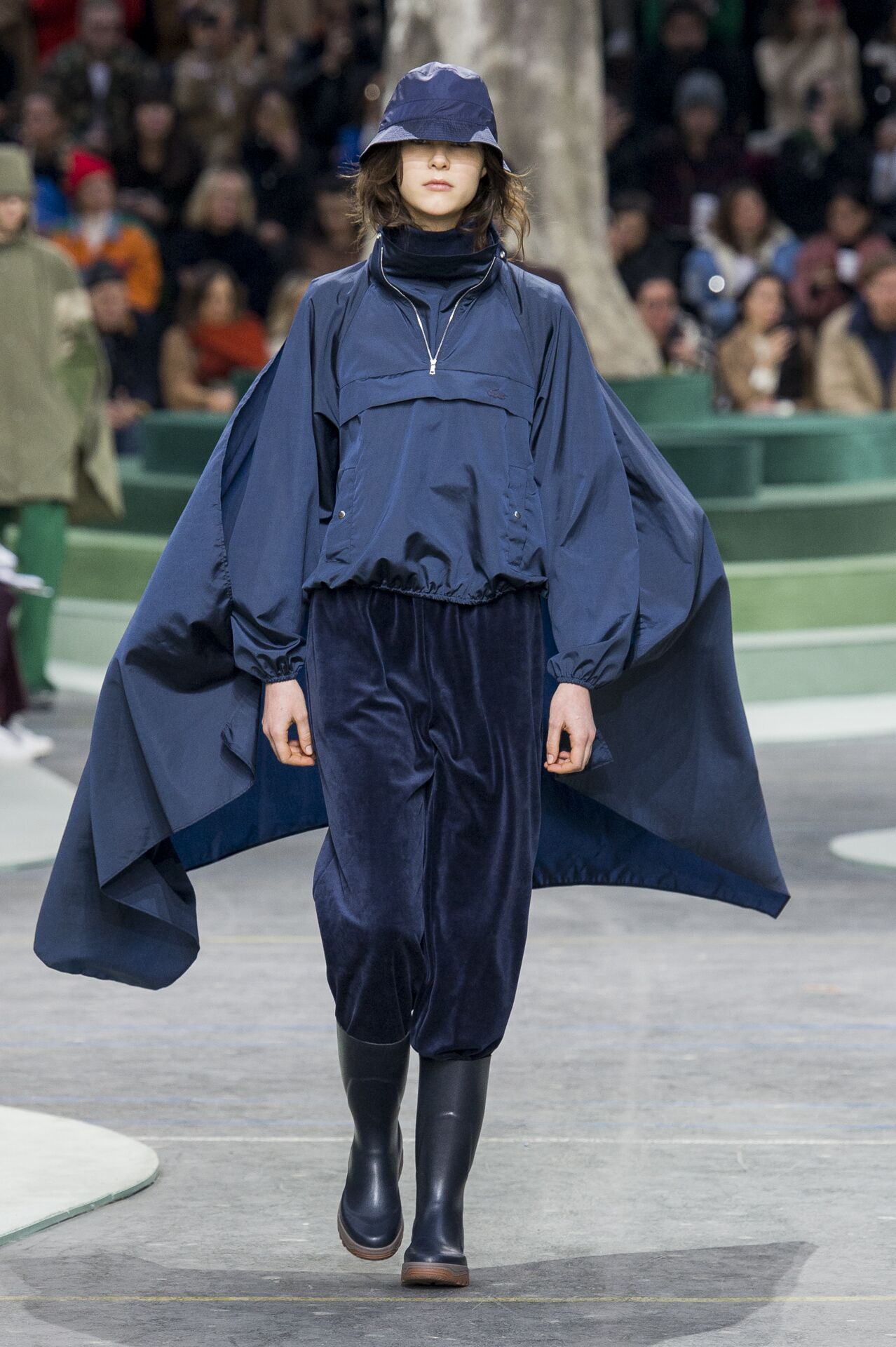 A model walks the runway during the Lacoste Womenswear Fall-Winter 2018/19  show held at Lycee Carnot as part of Paris Fashion Week on February 28,  2018 in Paris, France. Photo by Raul