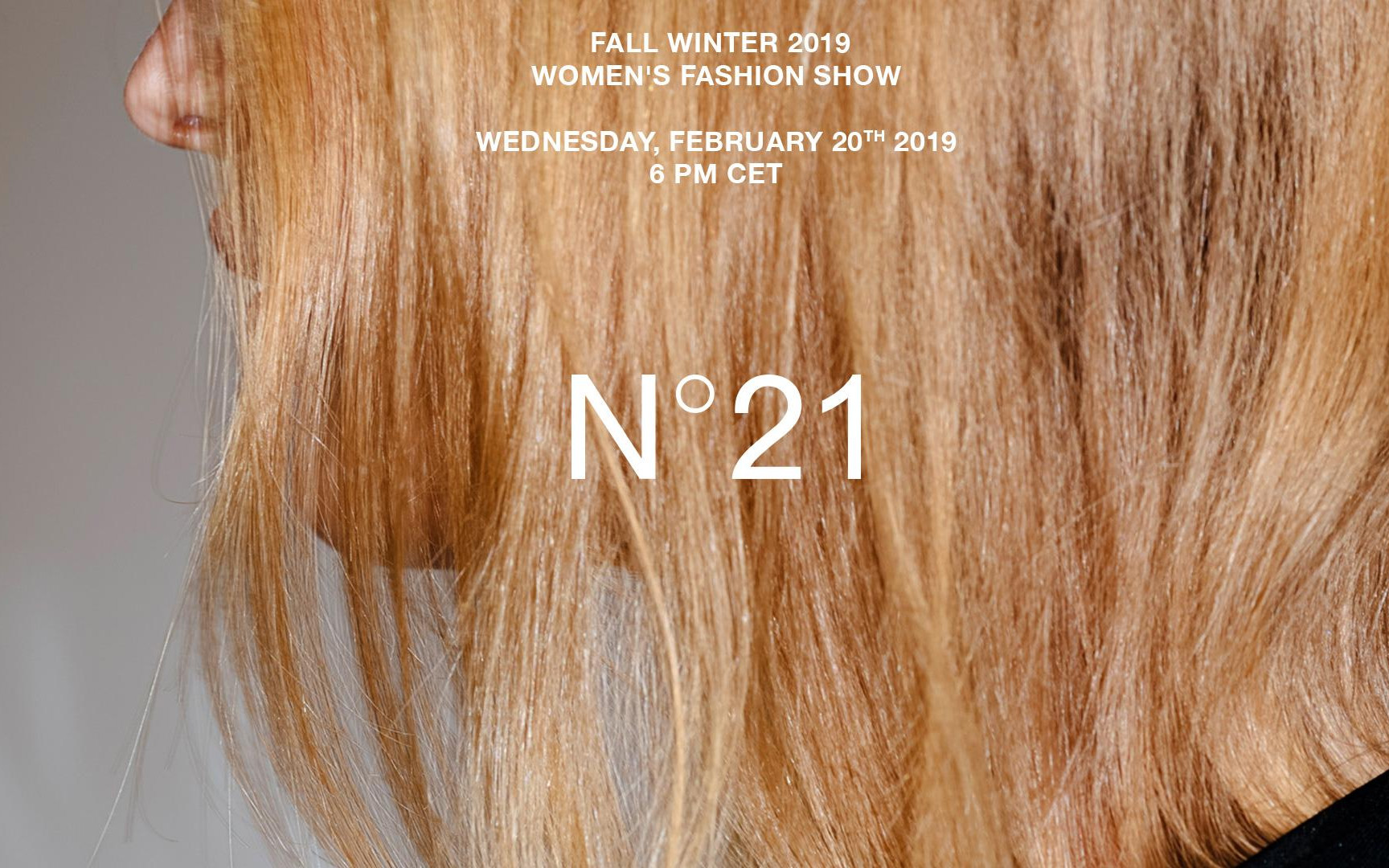 N°21 Fall Winter 2019-20 Women's Fashion Show Live Streaming Milan