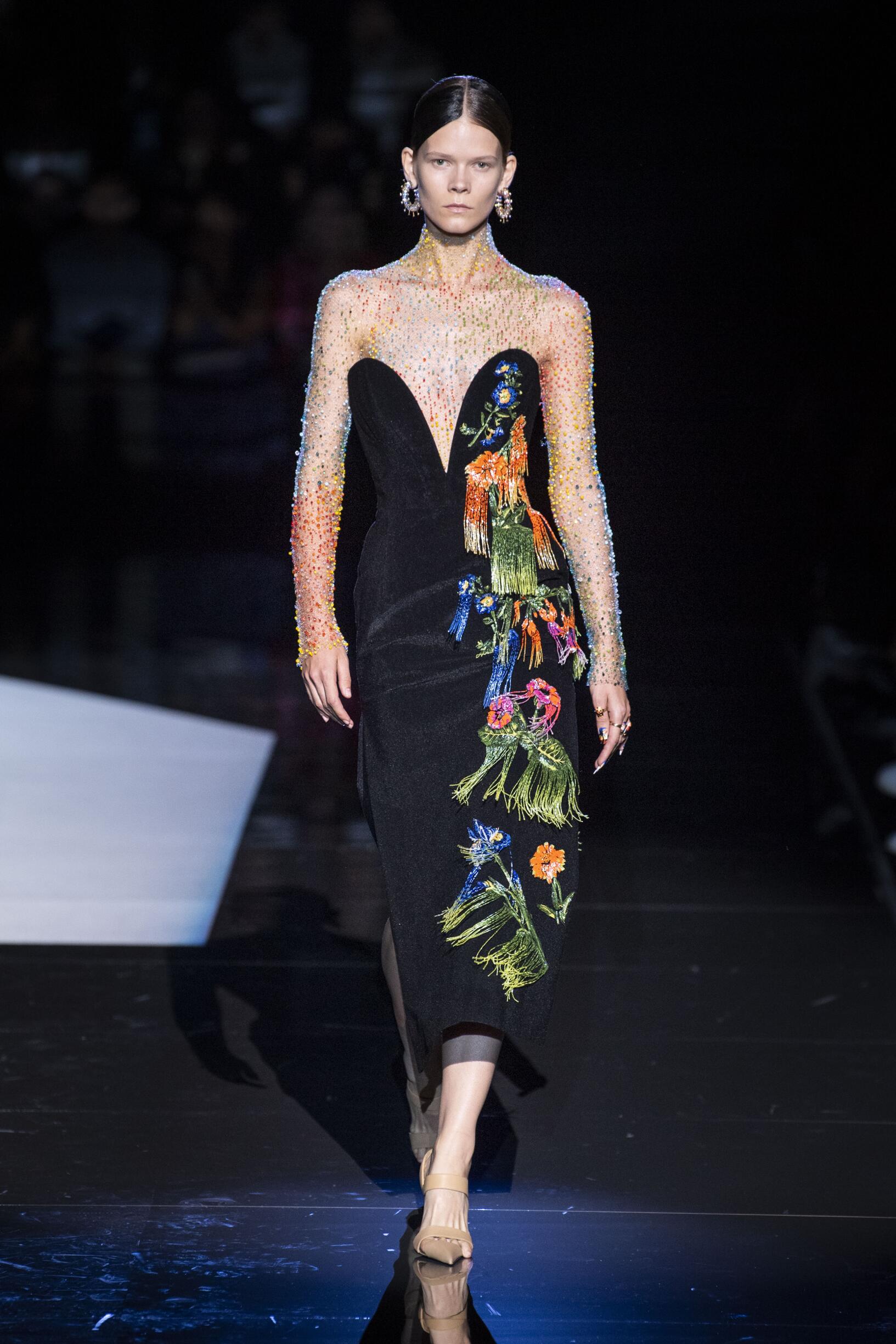 Fashion Show Woman Model Schiaparelli Haute Couture Catwalk