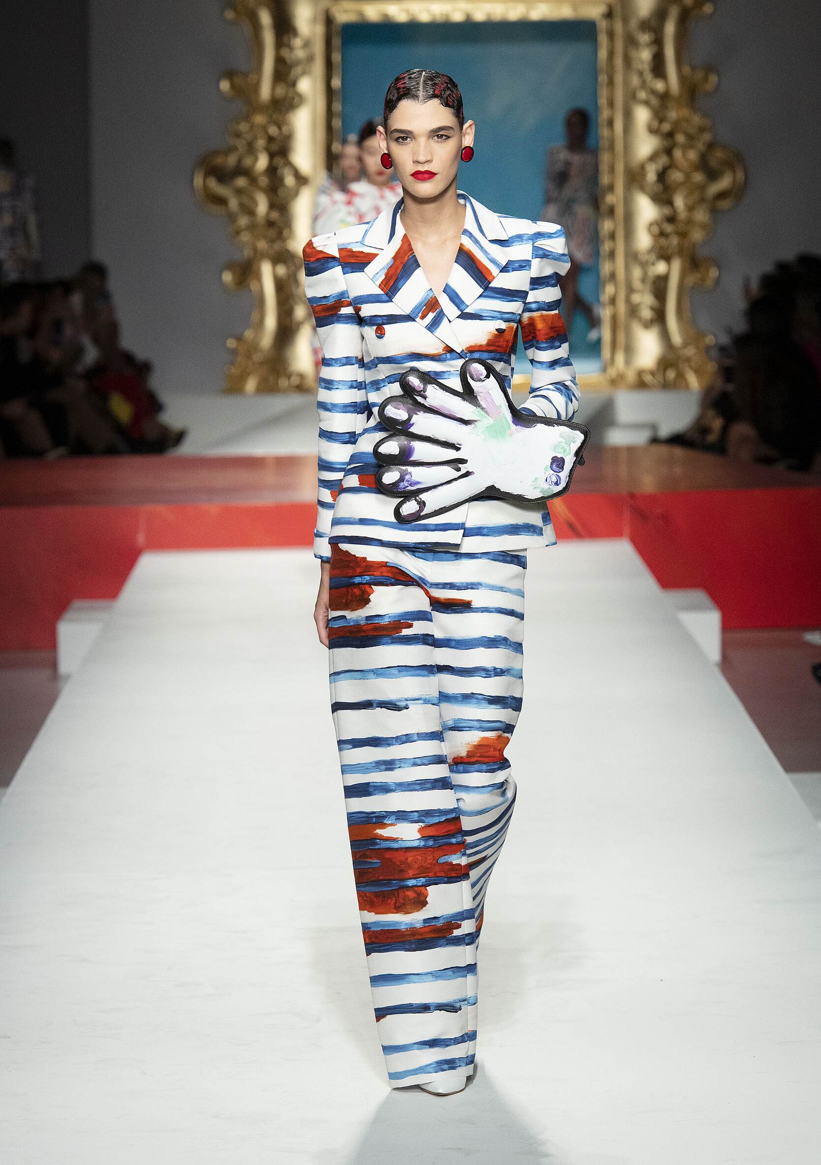 Fashion Model Woman Moschino Catwalk