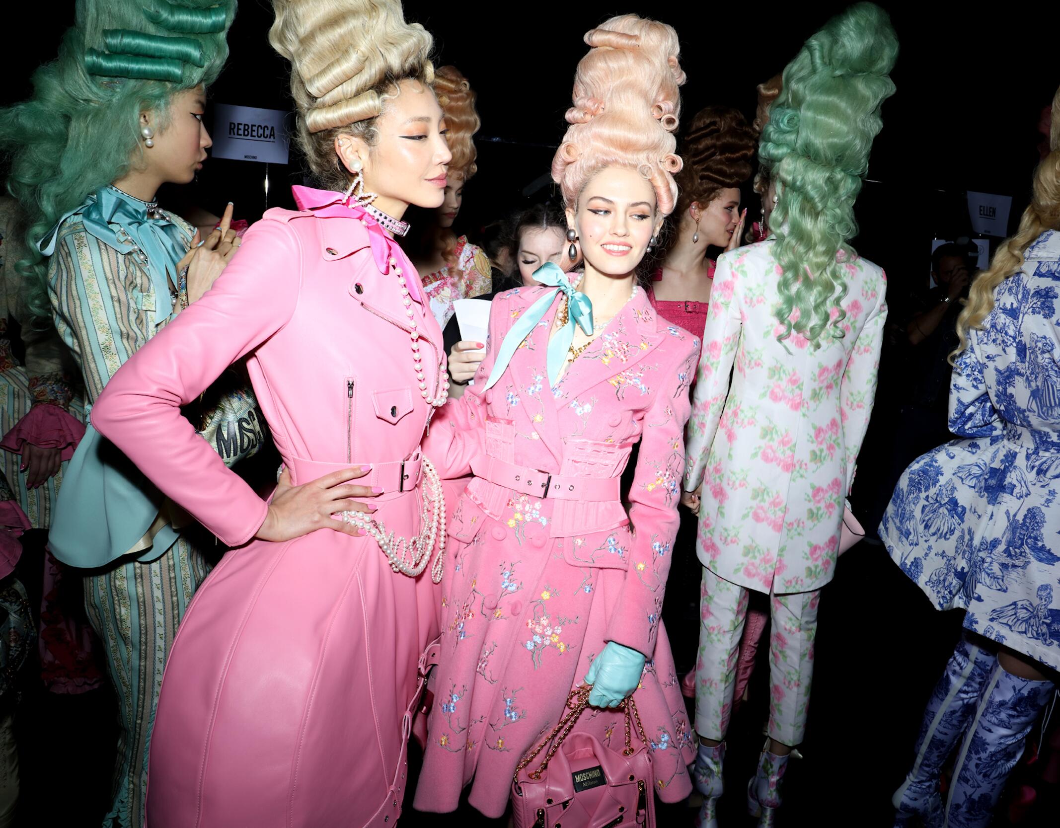Models Fall Winter 2020 Backstage Moschino