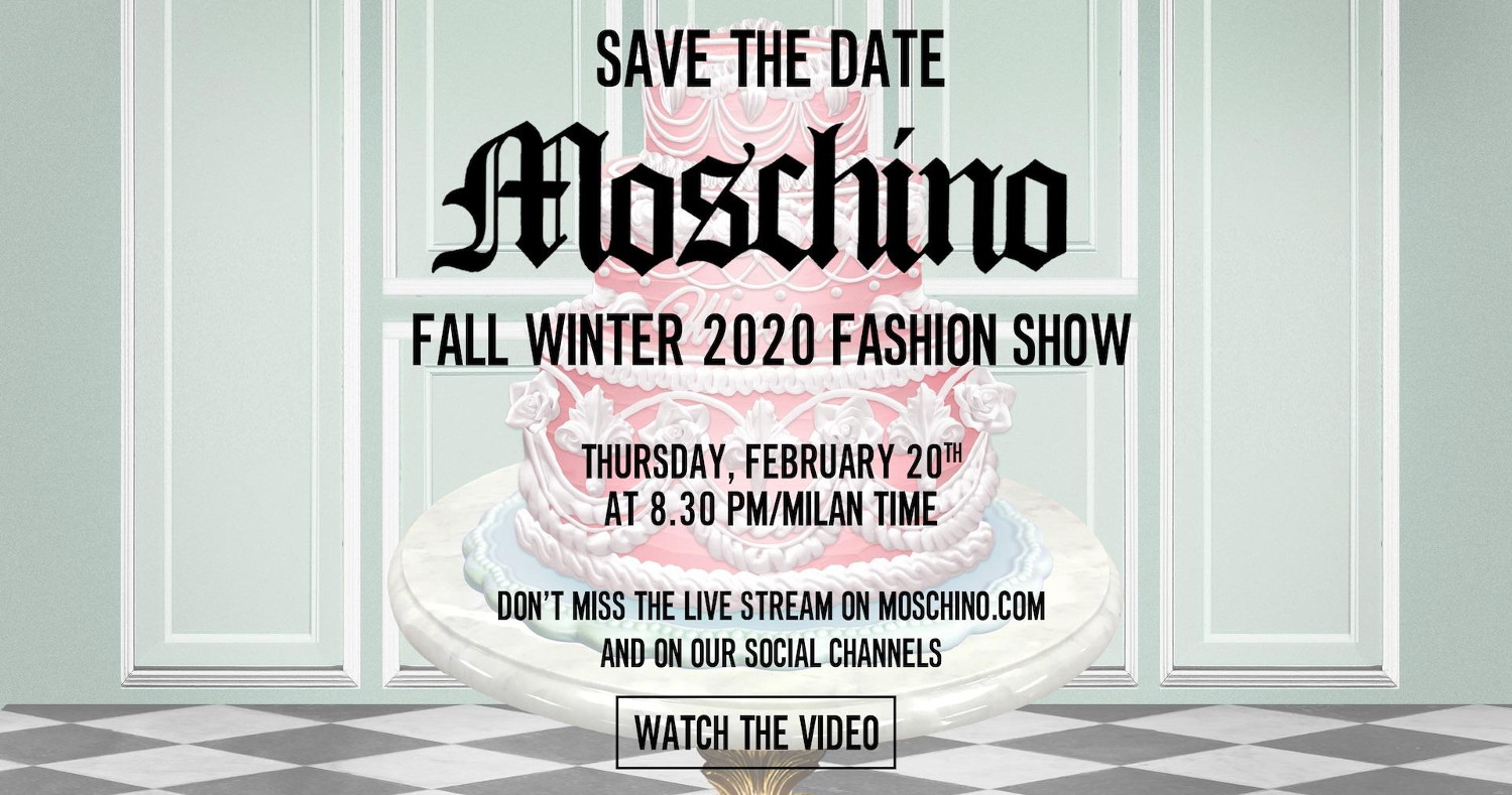 Moschino Fall Winter 2020 Fashion Show Live Streaming Milan